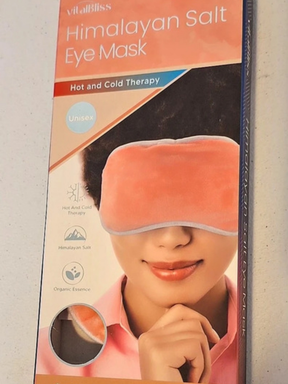 vitalBliss Himalayan Salt Eye Mask Hot & Cold Therapy Eye Mask NWT